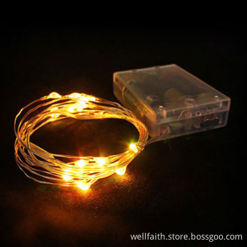 Mini fairy LED string light with battery control